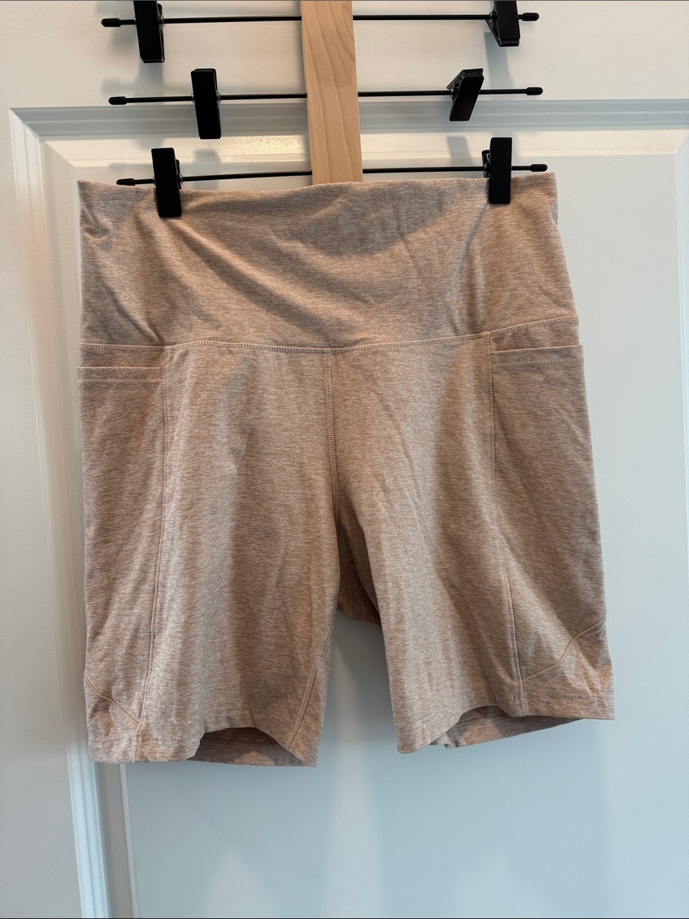 CALIA by Carrie Underwood Beige High-Waist Athletic Shorts